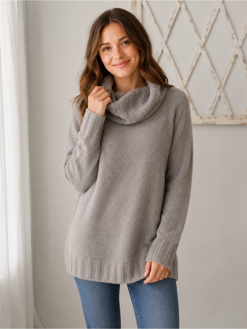 Chenille Cowl Neck Tunic Sweater - Merona | Size Small